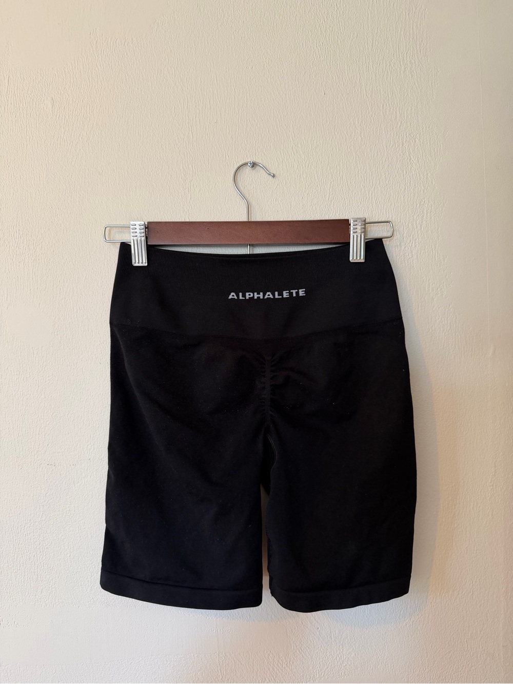 Alphalete Black High-Waist Bike Shorts